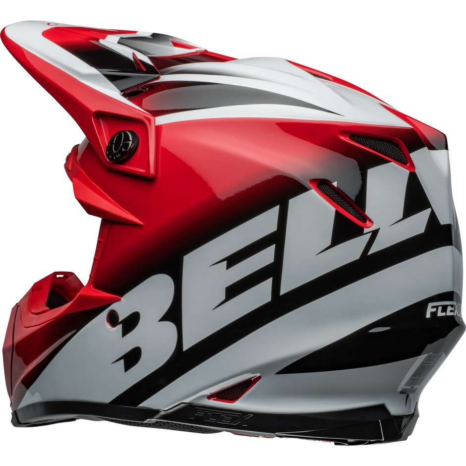 BELL MOTO-9S FLEX RAIL Cross Enduro Motorradhelm Rot Weiß