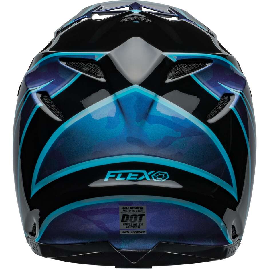 BELL MOTO-9S FLEX SPRITE Cross Enduro Motorcycle Helmet Black Blue