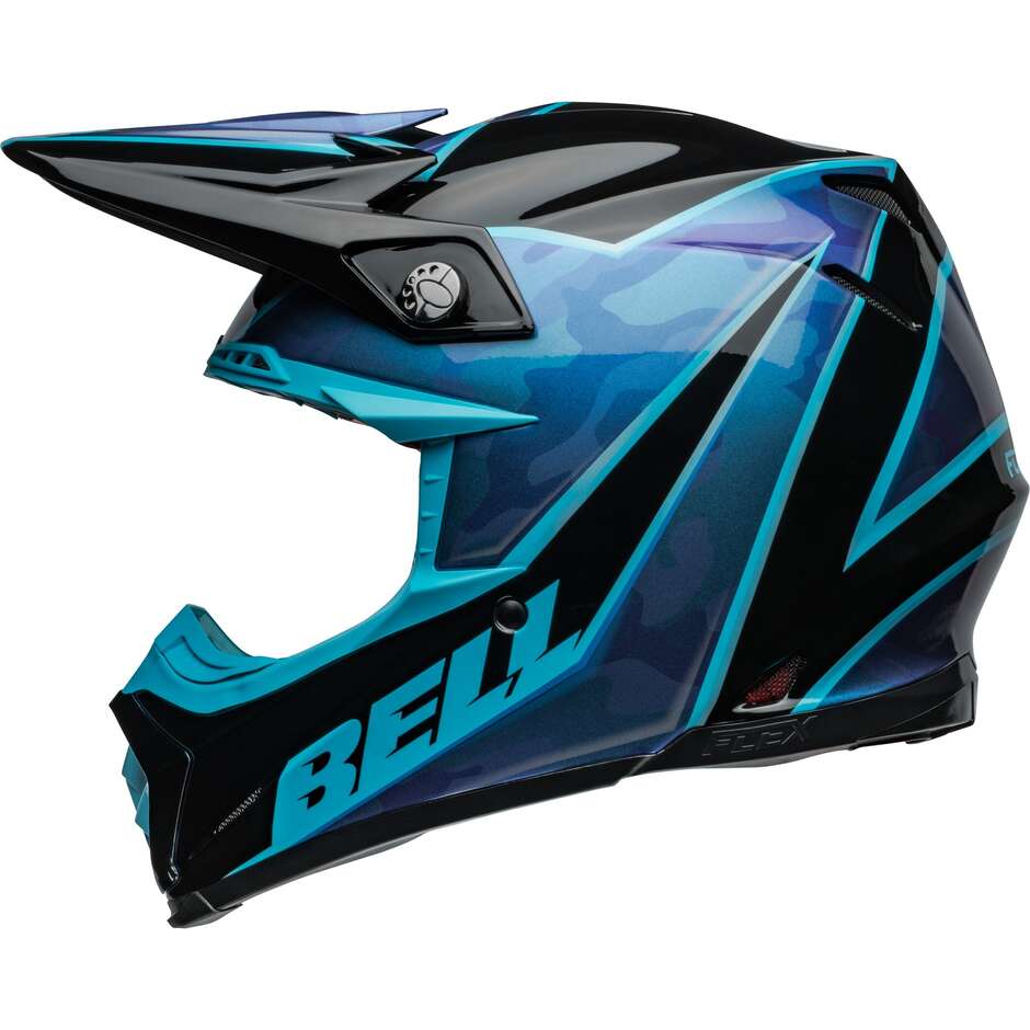 BELL MOTO-9S FLEX SPRITE Cross Enduro Motorradhelm Schwarz Blau