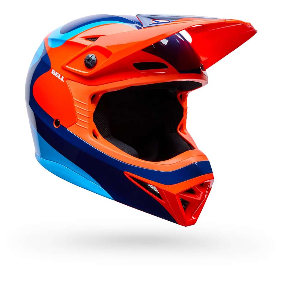 Bell MX-10 Mips Youth Wave Orange/Blue Cross Enduro Motorcycle Helmet