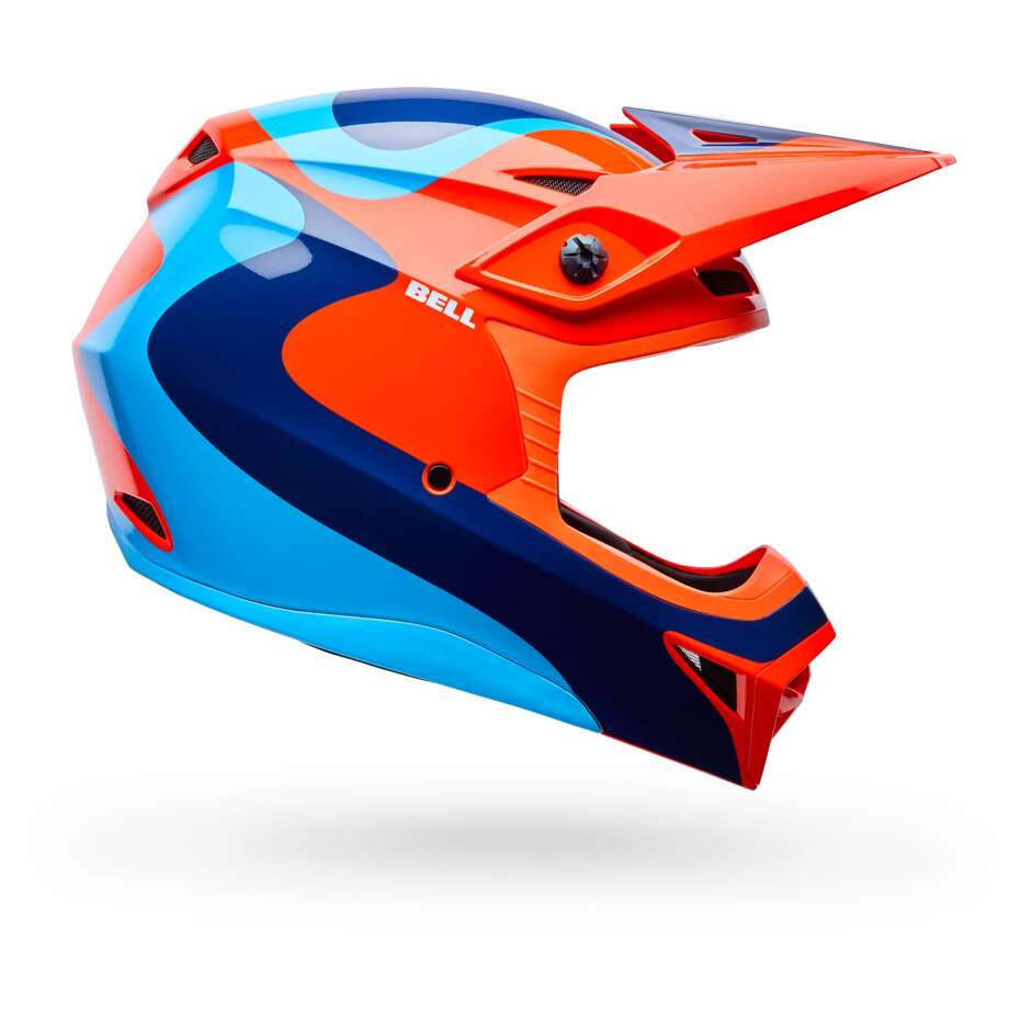 Bell MX-10 Mips Youth Wave Orange/Blue Cross Enduro Motorcycle Helmet