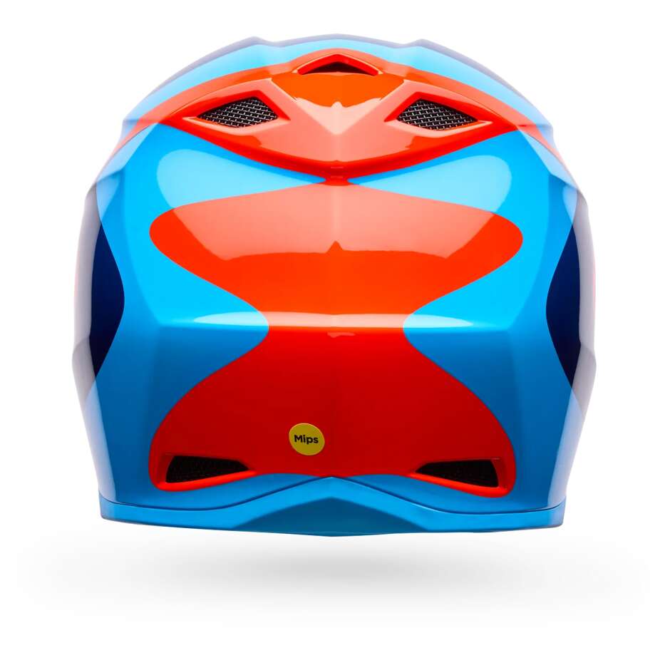 Bell MX-10 Mips Youth Wave Orange/Blue Cross Enduro Motorcycle Helmet