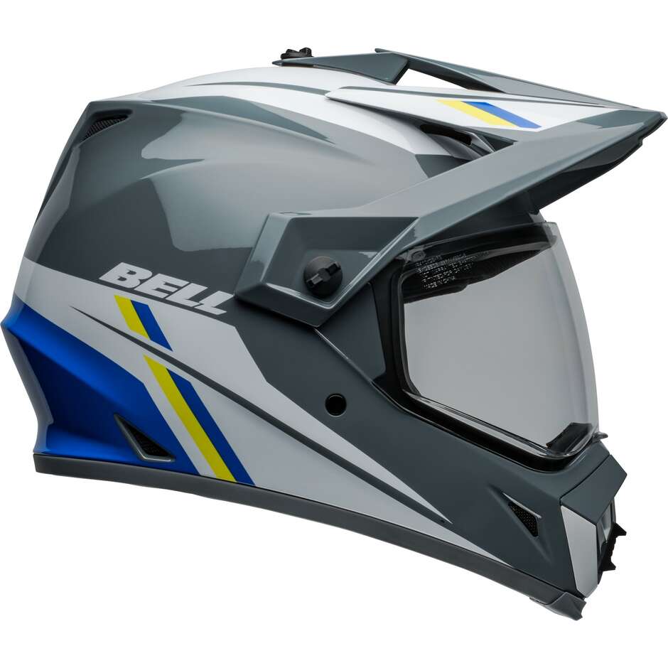 BELL MX-9 ADVENTURE MIPS ALPINE Full Face Motorcycle Helmet Gray Blue