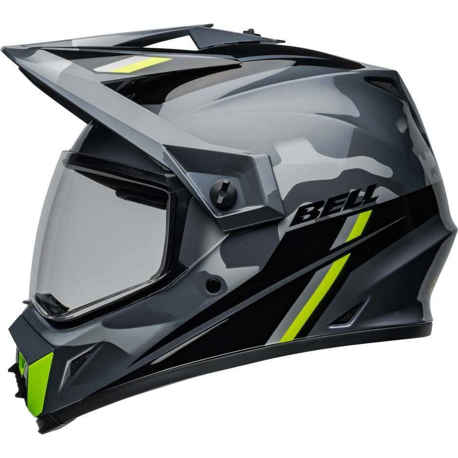 BELL MX-9 ADVENTURE MIPS ALPINE Full Face Motorcycle Helmet Gray Camo Glossy