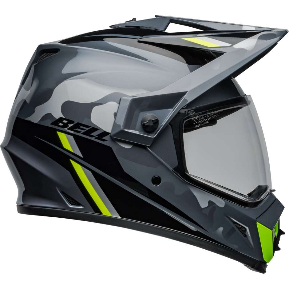 BELL MX-9 ADVENTURE MIPS ALPINE Full Face Motorcycle Helmet Gray Camo Glossy