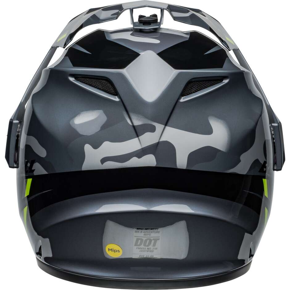 BELL MX-9 ADVENTURE MIPS ALPINE Full Face Motorcycle Helmet Gray Camo Glossy