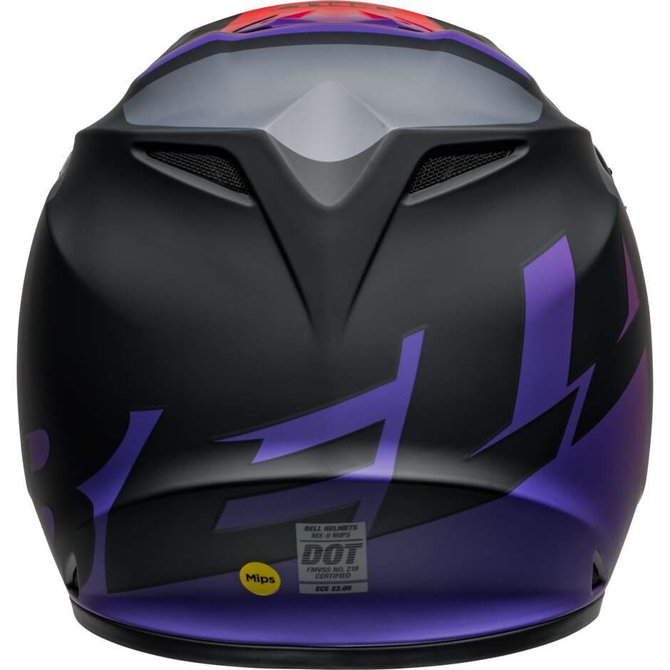 BELL MX-9 MIPS ALTER EGO Cross Enduro Motorcycle Helmet Matt Black Red
