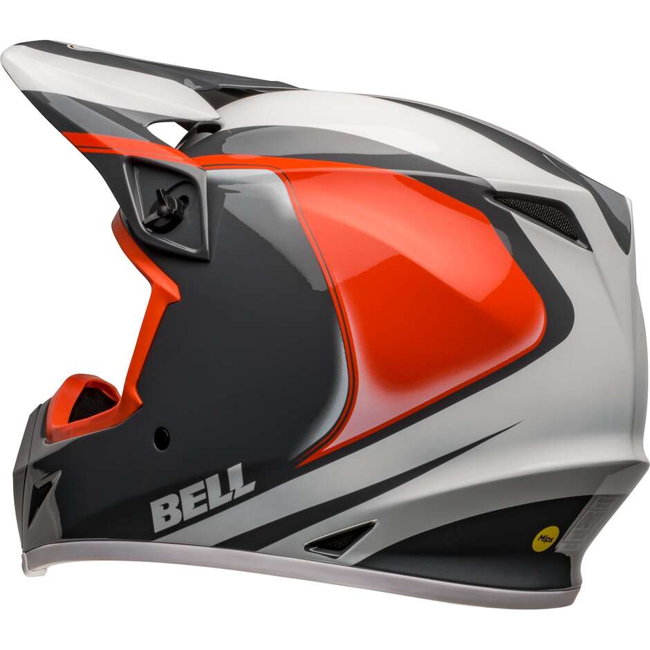 BELL MX-9 MIPS DART Charcoal Orange Moto Cross Enduro Helmet
