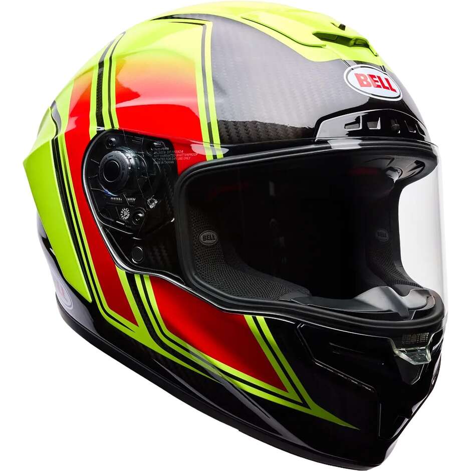 Bell Race Star Flex DLX GRID Gelber Motorradhelm