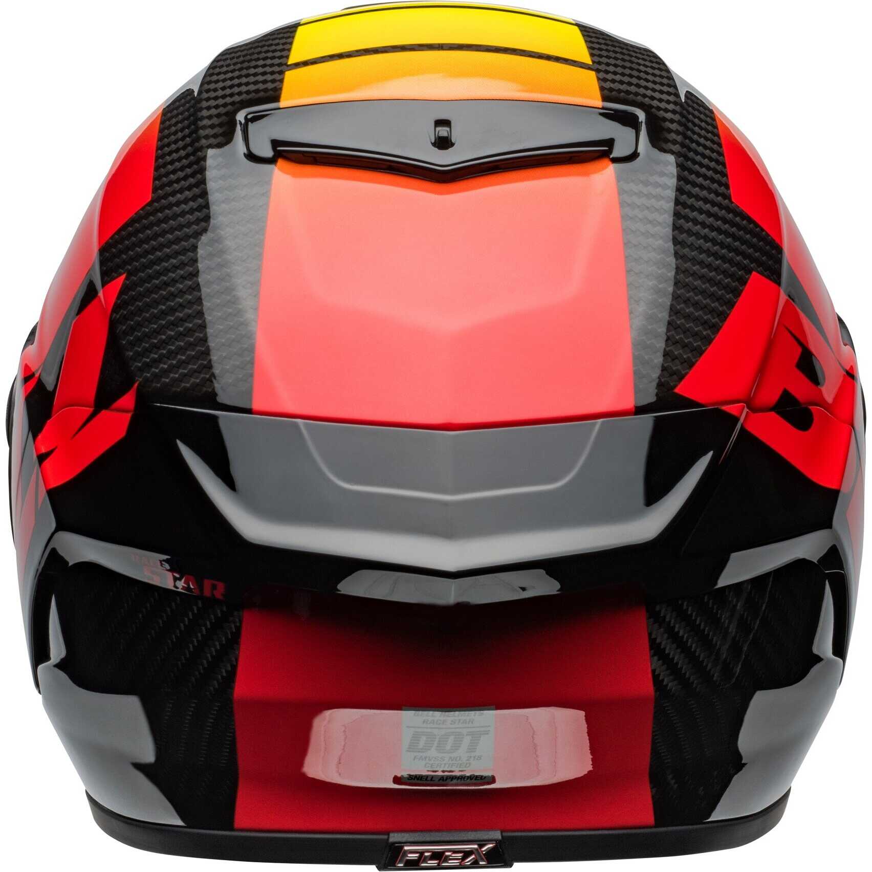 BELL RACE STAR FLEX DLX OFFSET Full Face Motorcycle Helmet Black Red ...