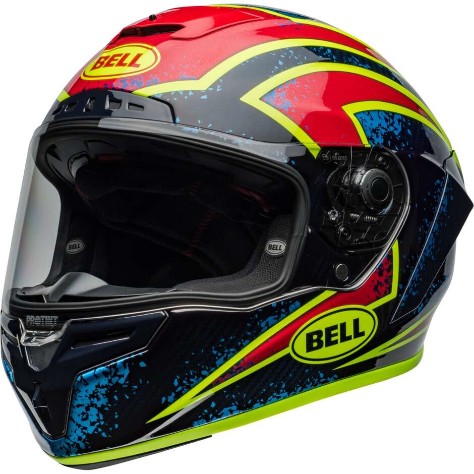 BELL RACE STAR FLEX DLX XENON Full Face Motorcycle Helmet Retina Blue
