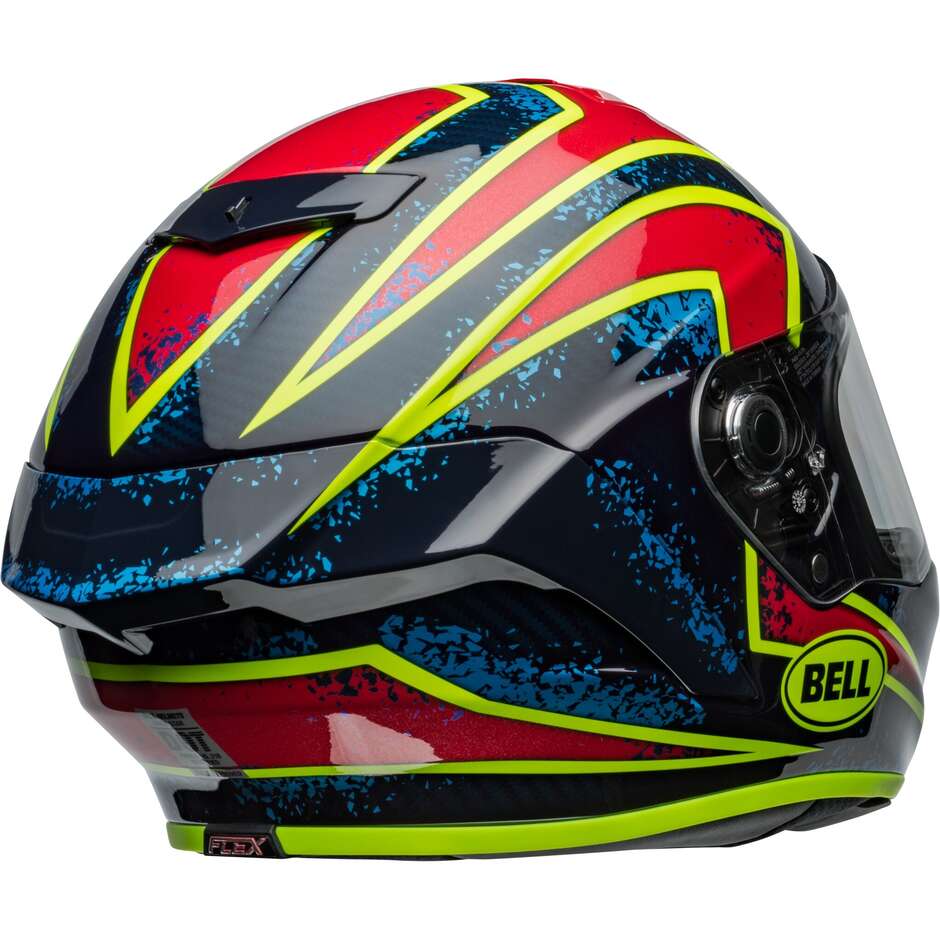 BELL RACE STAR FLEX DLX XENON Full Face Motorcycle Helmet Retina Blue