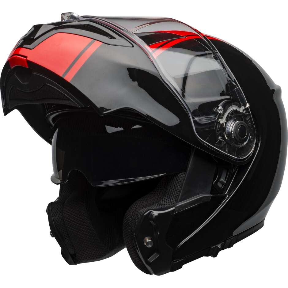 Bell SRT-MODULAR RIBBON Modular Motorcycle Helmet Black Red