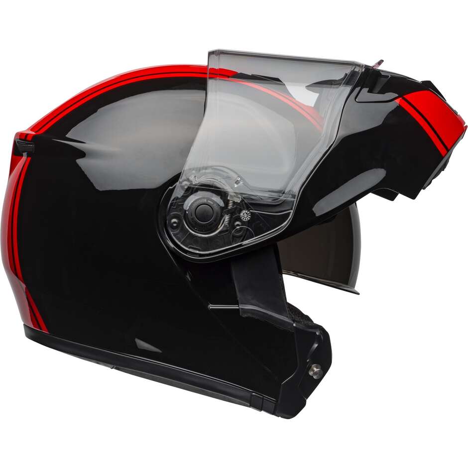 Bell SRT-MODULAR RIBBON Modular Motorcycle Helmet Black Red