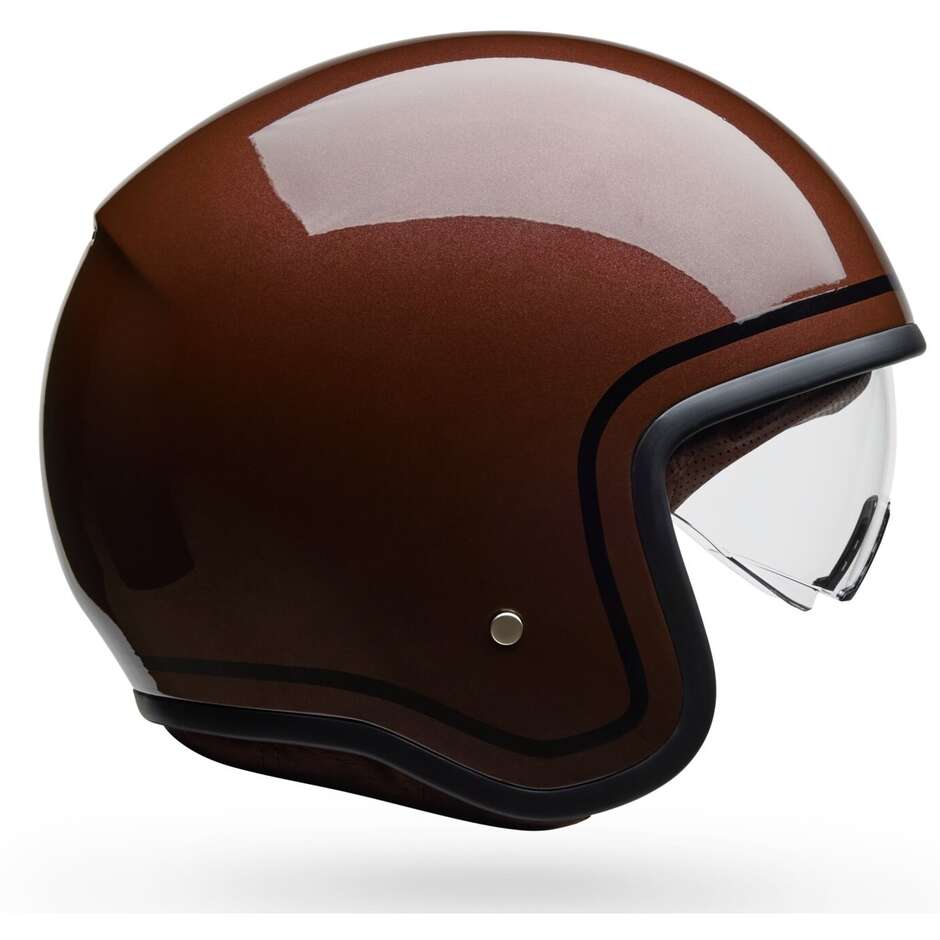 Bell TX501 CLASSIC ROOTBEER Custom Jet Motorradhelm