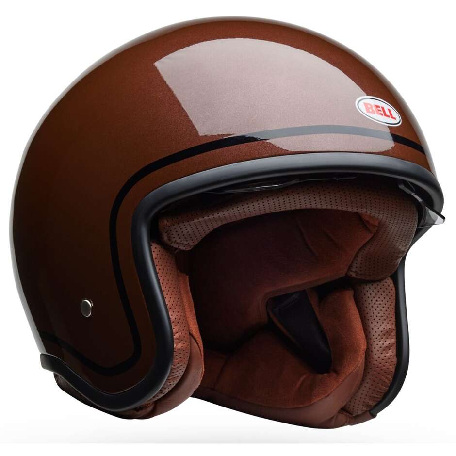 Bell TX501 CLASSIC ROOTBEER Custom Jet Motorradhelm