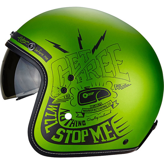 Benutzerdefinierte Motorrad Helm Jet Black Scorpion Verde Belfast Fender