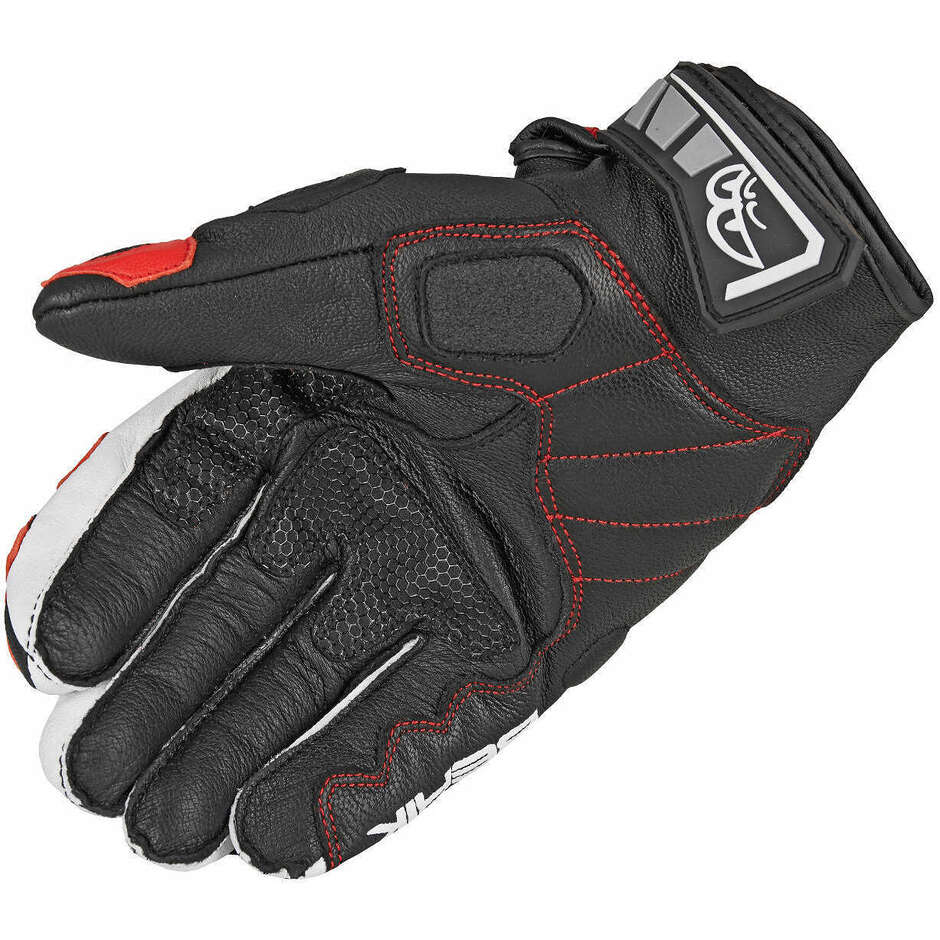 Berik 2.0 10509 Sprint Black Red Fluo Leather Motorcycle Gloves