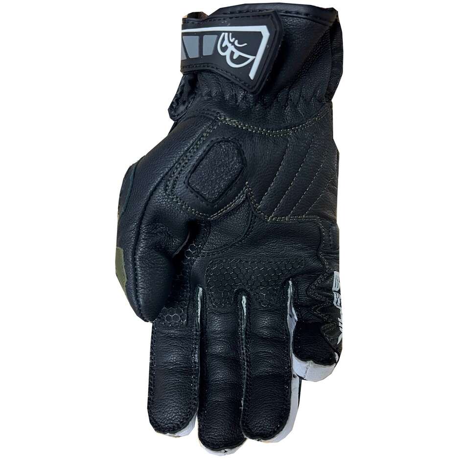 Berik 2.0 10509 Sprint Leather Motorcycle Gloves Black Green Fluo Yellow