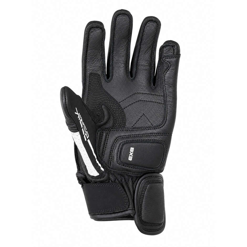 Berik 2.0 185305 Nouveaux gants de moto en cuir TX-2 Noir et blanc