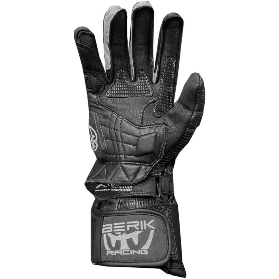 Berik 2.0 195112 GP Series Black Leather Racing Motorcycle Gloves
