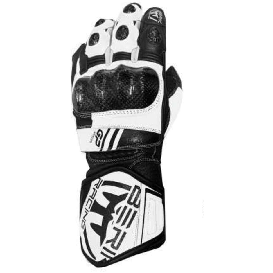 Berik 2.0 195112 GP Series Black White Racing Leather Motorcycle Gloves