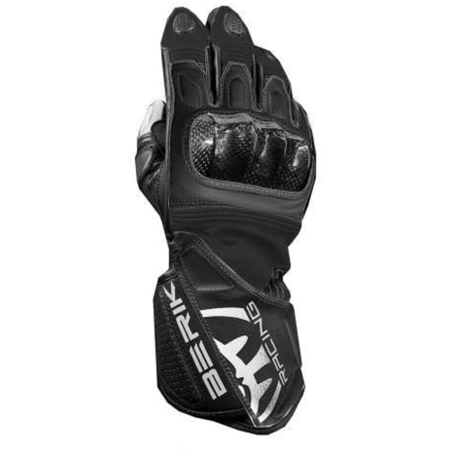 Berik 2.0 235102 FR Schwarz-Grau Racing Leder Motorradhandschuhe