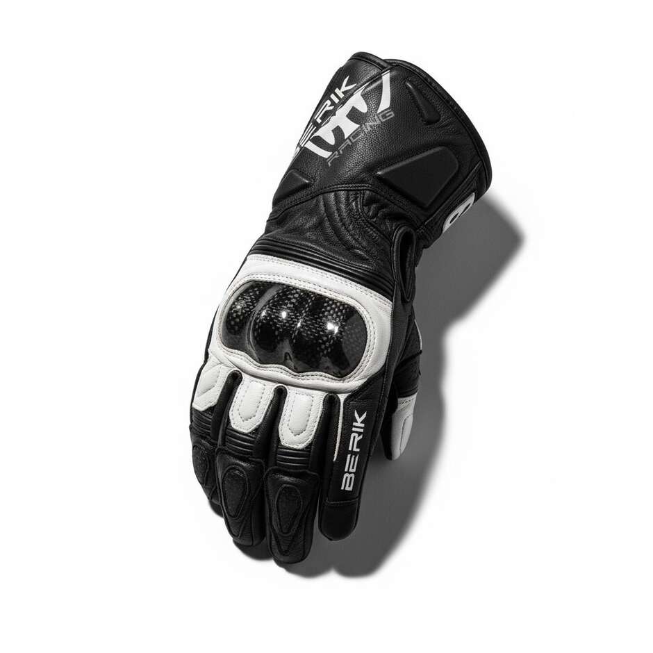 Berik 2.0 235102 FR Schwarz-Grau Racing Leder Motorradhandschuhe