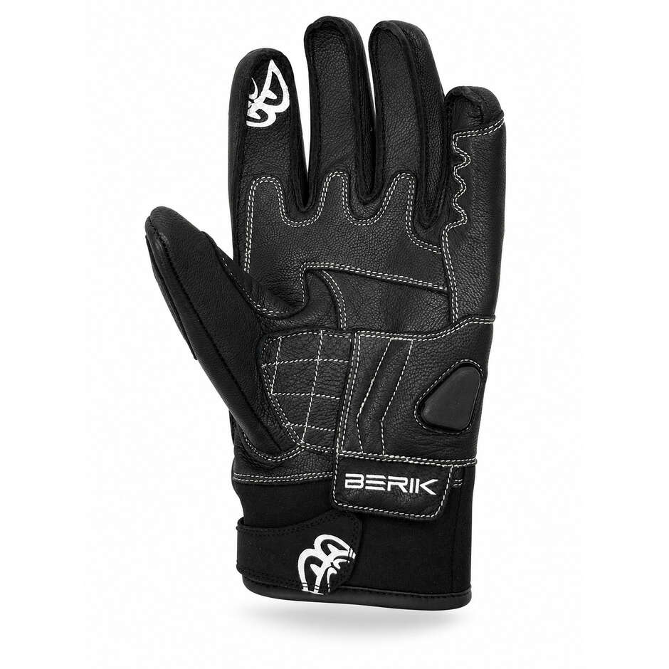 Berik 2.0 235320 Black Leather Motorcycle Gloves