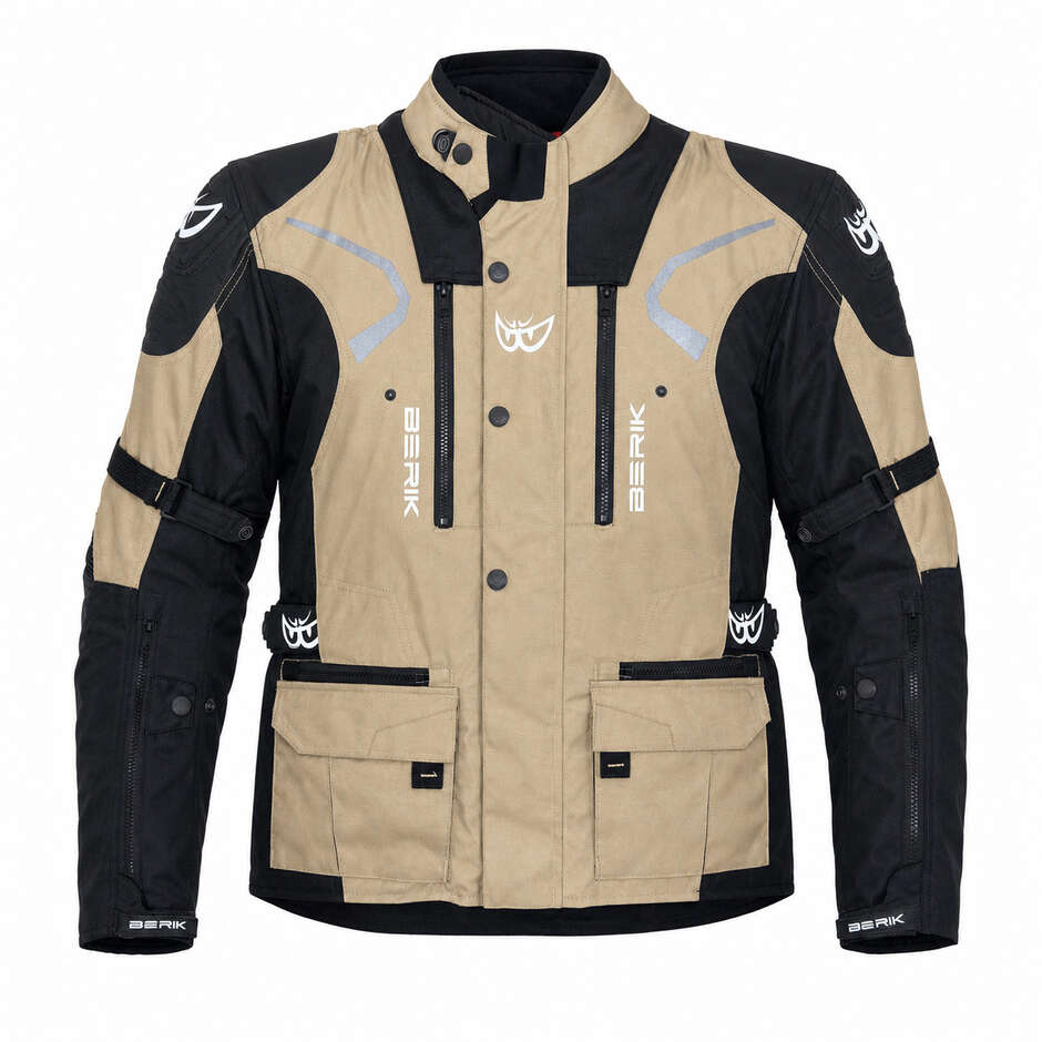 Berik 2.0 Adventure Nj-233309 Black Khaki Technical Motorcycle Jacket