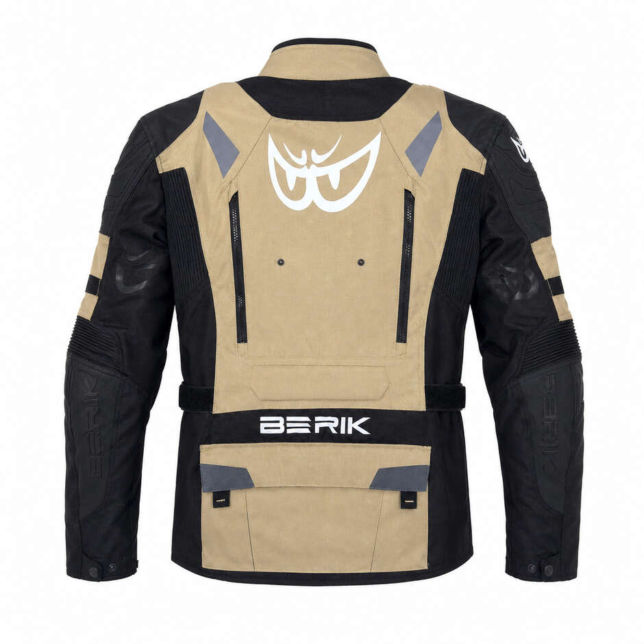 Berik 2.0 Adventure Nj-233309 Black Khaki Technical Motorcycle Jacket