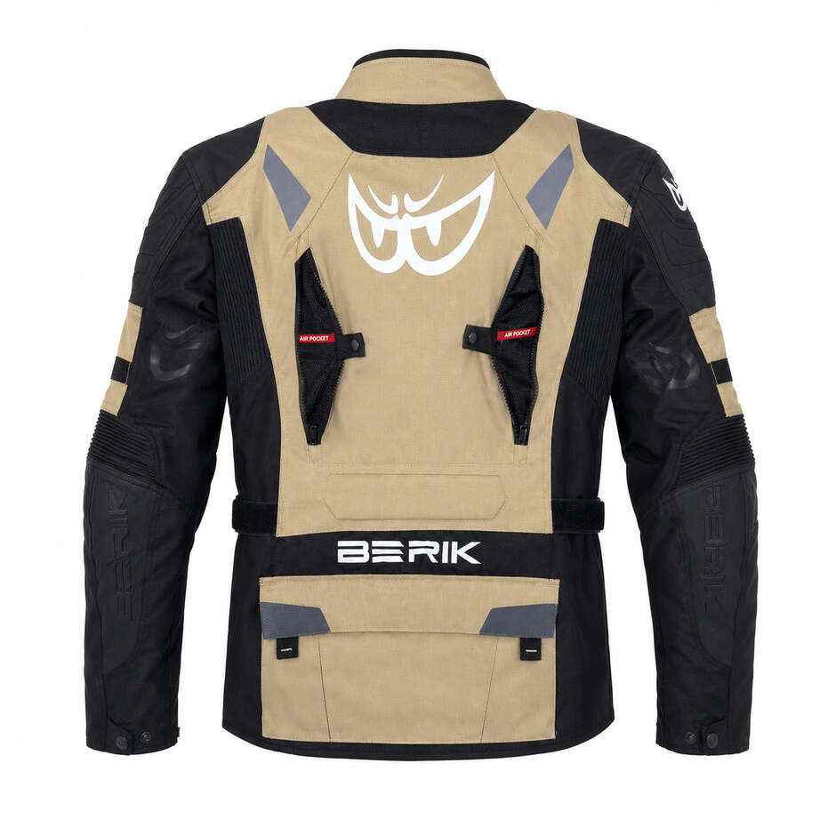 Berik 2.0 Adventure Nj-233309 Black Khaki Technical Motorcycle Jacket