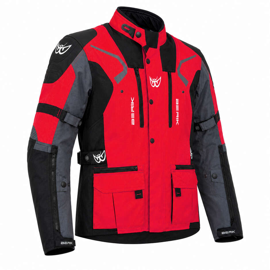 Berik 2.0 Adventure Nj-233309 Technical Motorcycle Jacket Red Black Grey