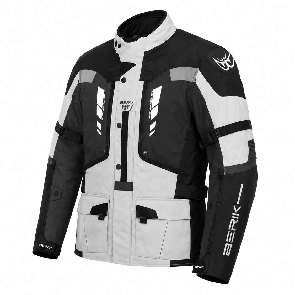 Berik 2.0 Adventure Nj-253328 Technical Motorcycle Jacket Black White