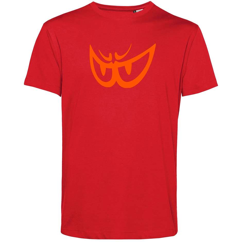 Berik 2.0 Crew Neck TEE T-Shirt In Organic Cotton Red Eye Orange