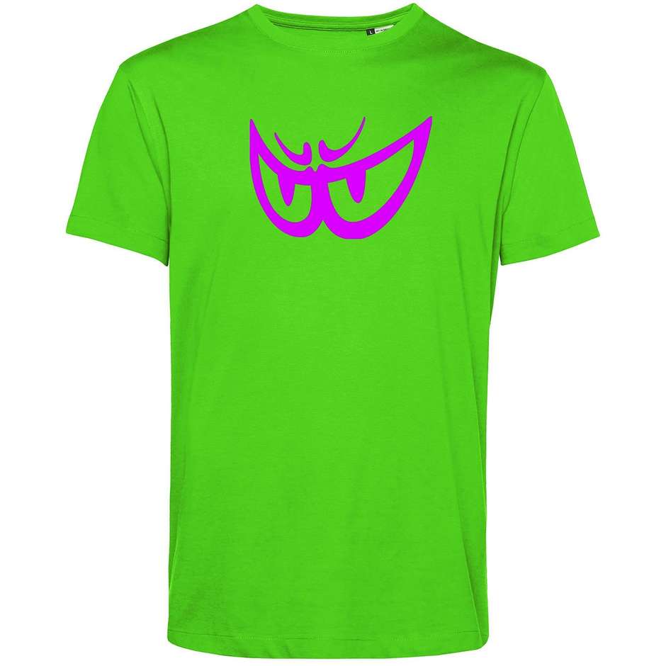 Berik 2.0 Crewneck TEE T-Shirt aus säuregrüner Bio-Baumwolle Purple Eye