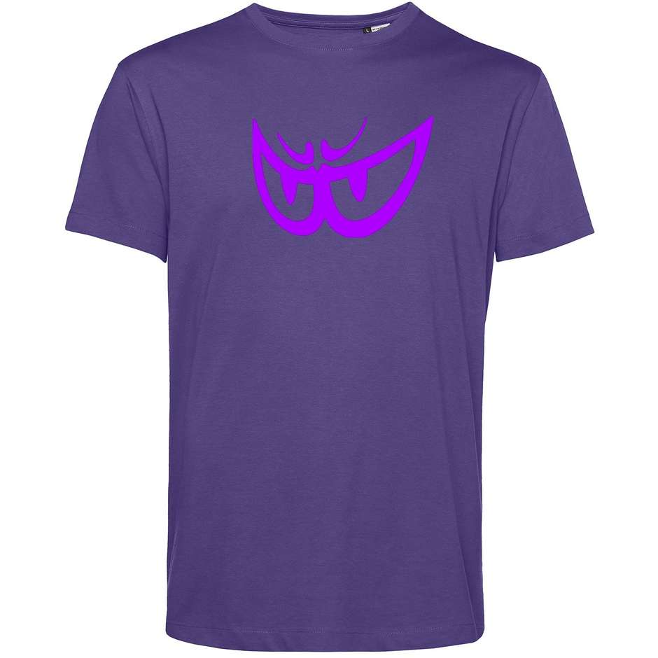 Berik 2.0 Crewneck TEE T-Shirt In Organic Cotton Purple Fuchsia Eye