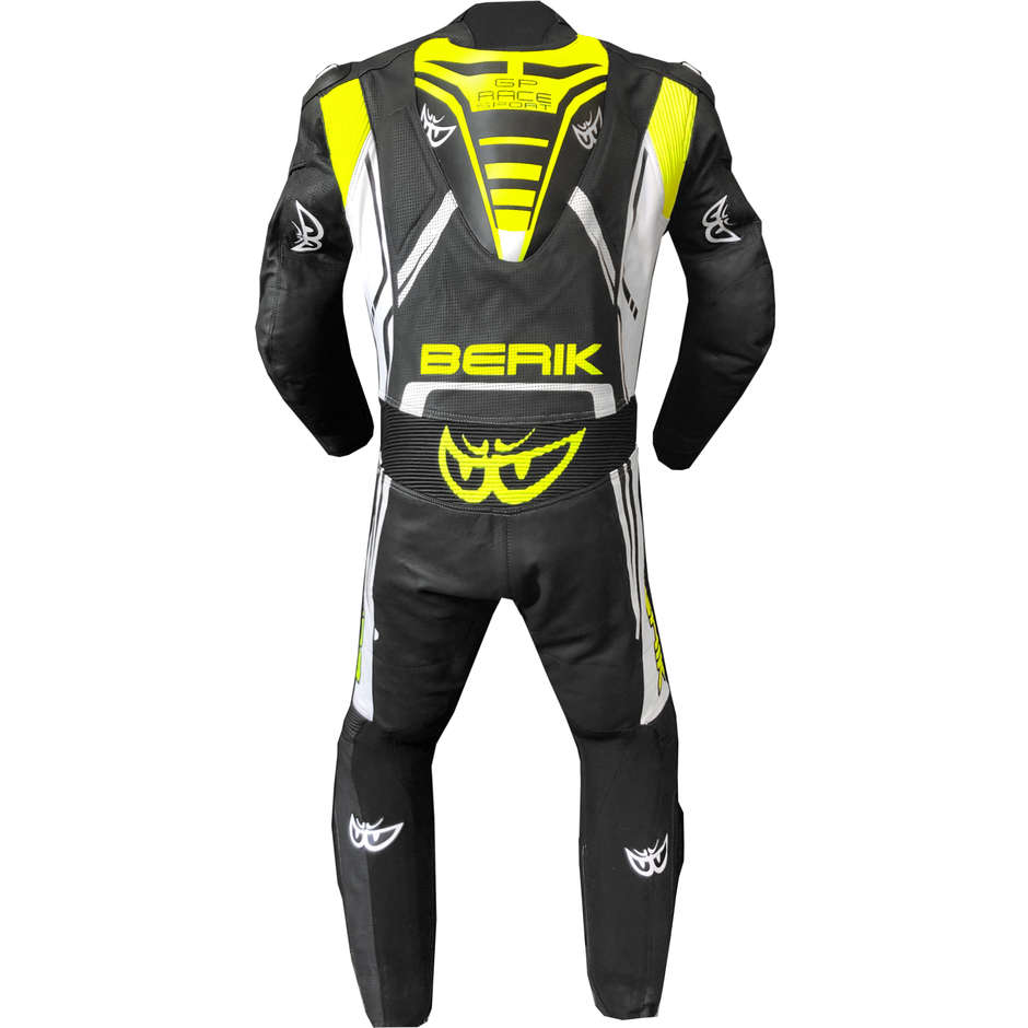 Berik 2.0 GP PRO combinaison de moto professionnelle en cuir entier Ls1 Ls1-191328 BK noir jaune fluo