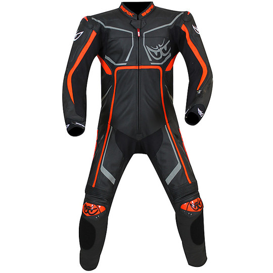 Berik 2.0 GP PRO Full Leather Professional Motorcycle Suit Ls1 Ls1-8369B BK Black Red Fluo