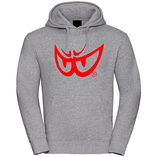 Berik 2.0 Hooded Sweatshirt FC29 Printed With Logo Red Melange Gray