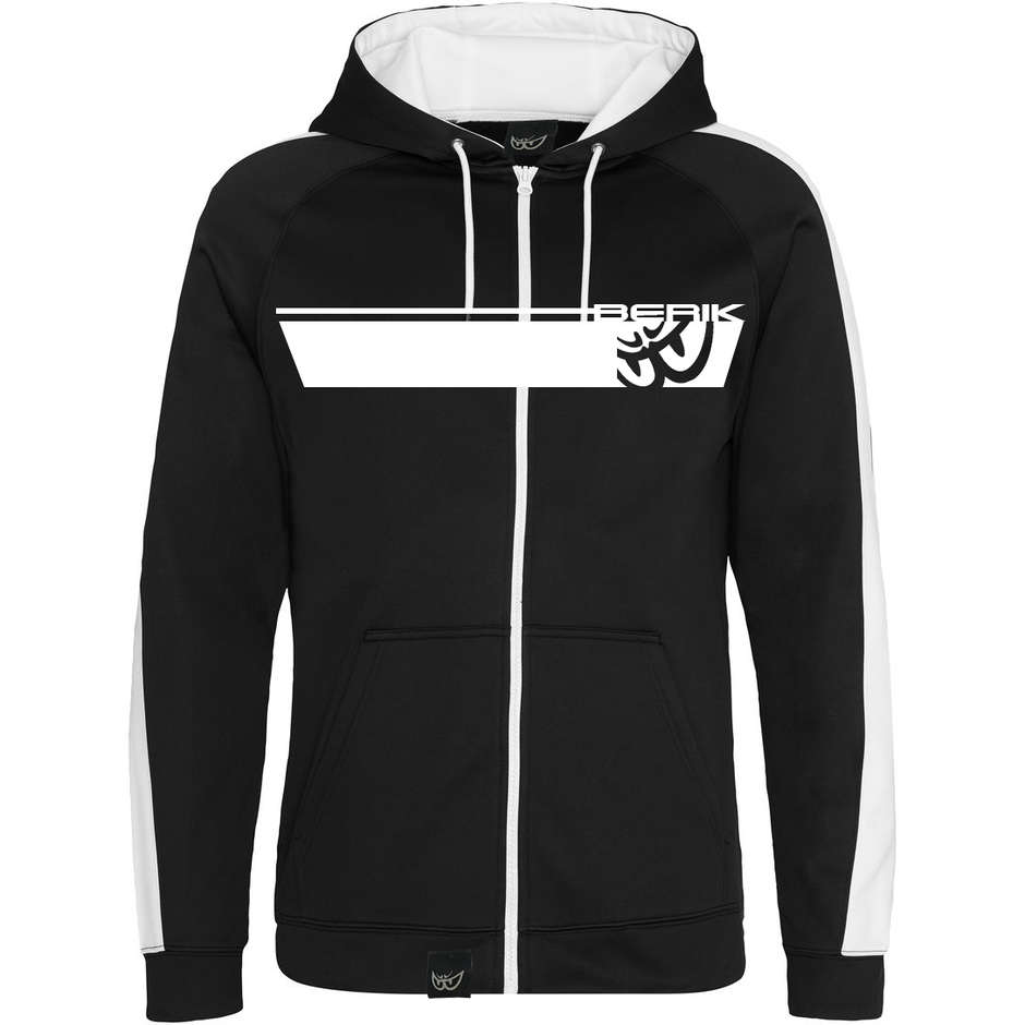 Berik 2.0 Hooded Sweatshirt Front Reißverschluss Gedruckt Schwarz Weiß