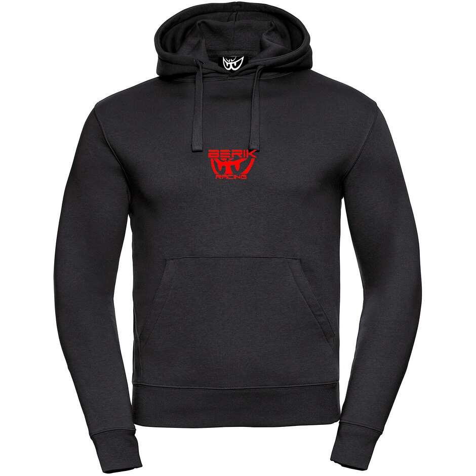 Berik 2.0 Hoodie Hoody Basic Schwarz Rot Logo