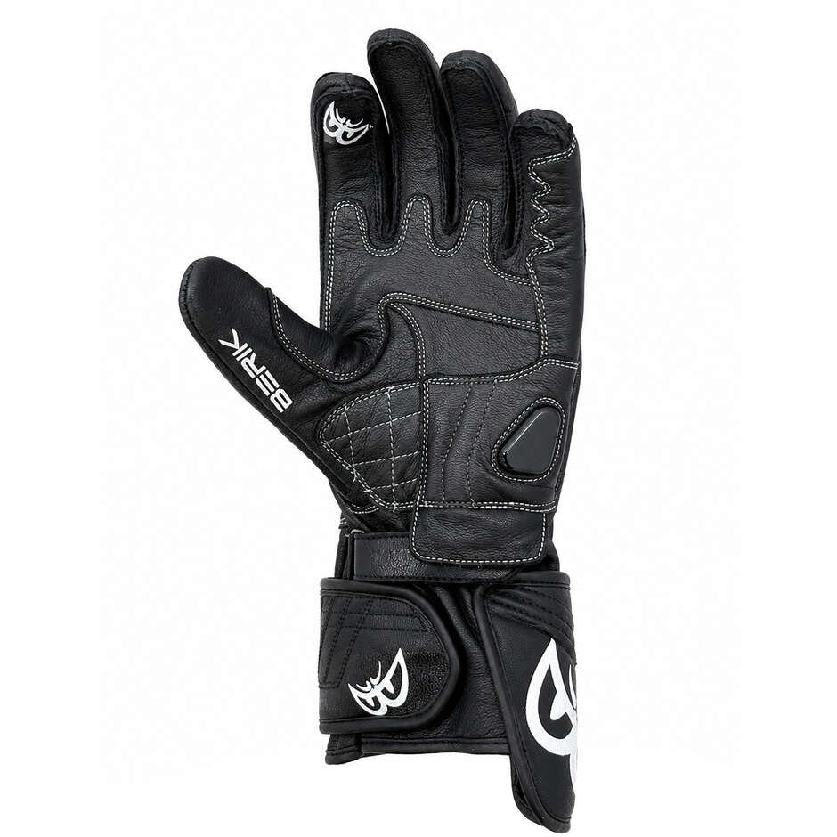 Berik 2.0 Leather Racing Motorcycle Gloves G-205321 Track Pro Black White