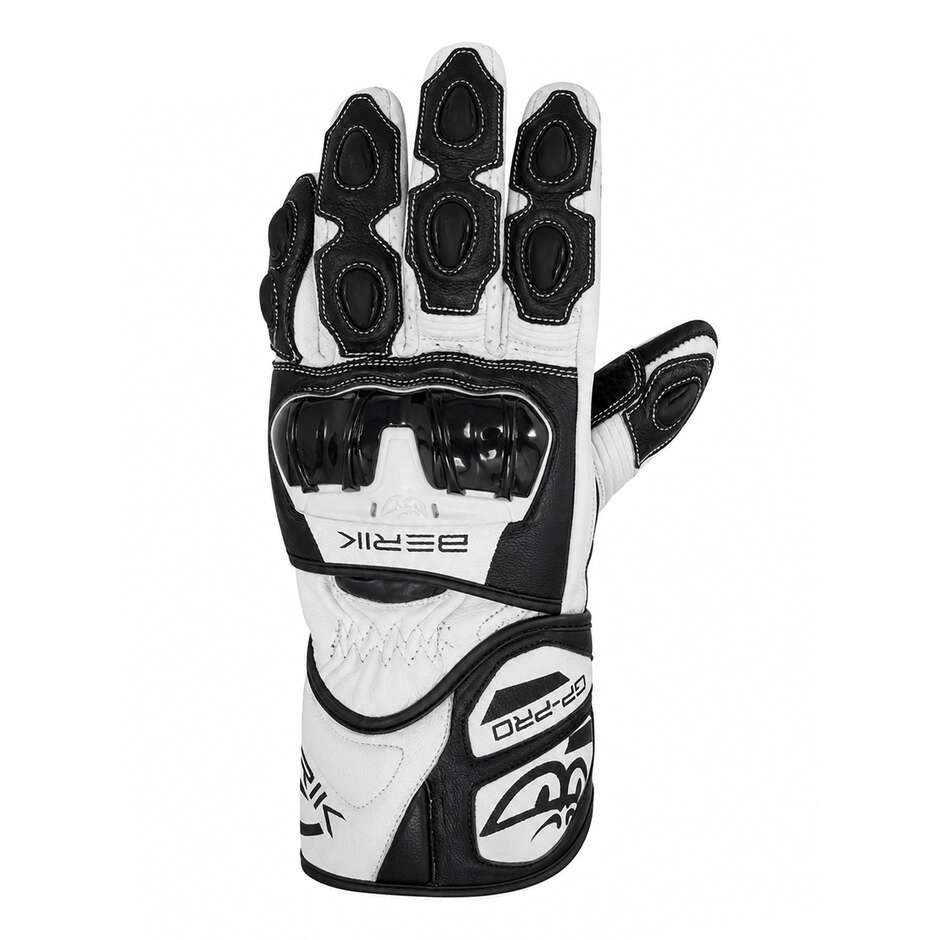 Berik 2.0 Leder-Rennmotorradhandschuhe G-235107 Schwarz Weiß
