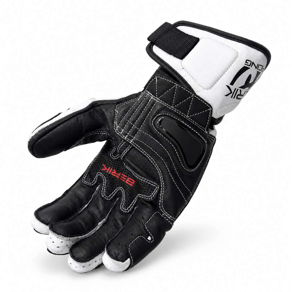 Berik 2.0 Leder-Rennmotorradhandschuhe G-235107 Schwarz Weiß