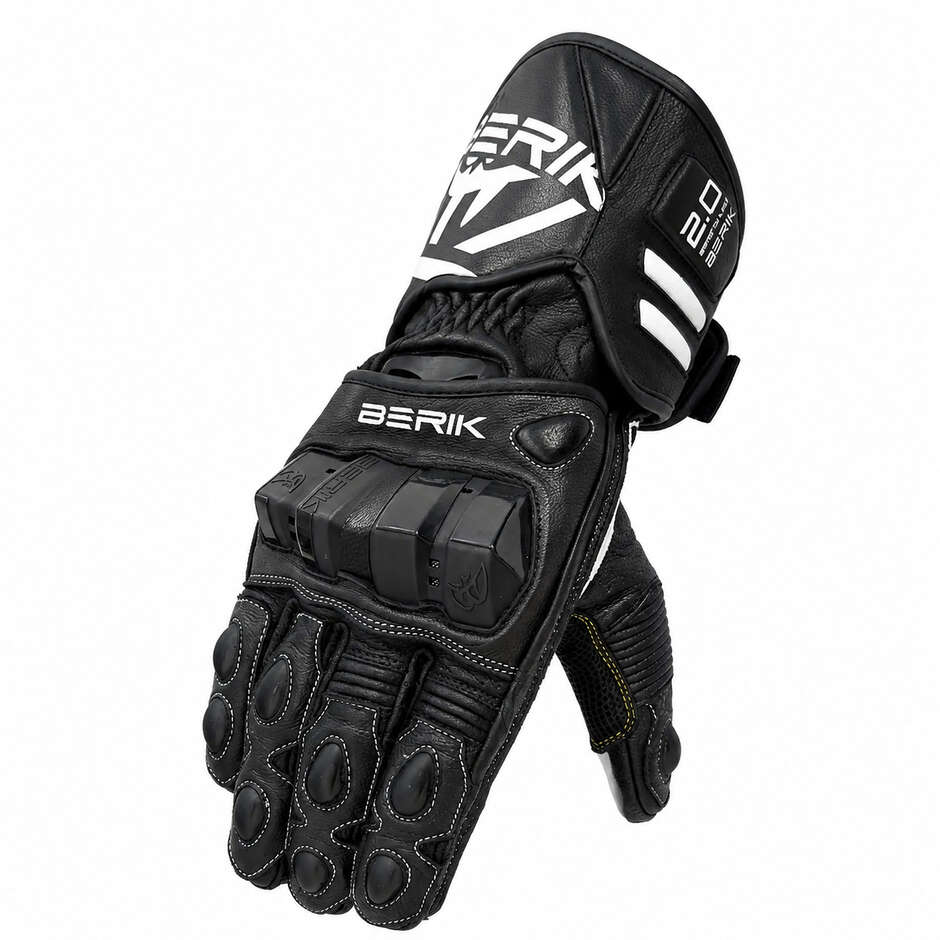 Berik 2.0 Leder-Rennmotorradhandschuhe G-255106 Schwarz