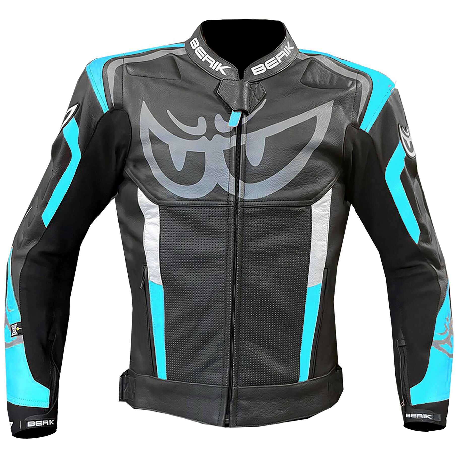 Berik 2.0 LJ 171320 Leather Motorcycle Jacket Black Blue For Sale