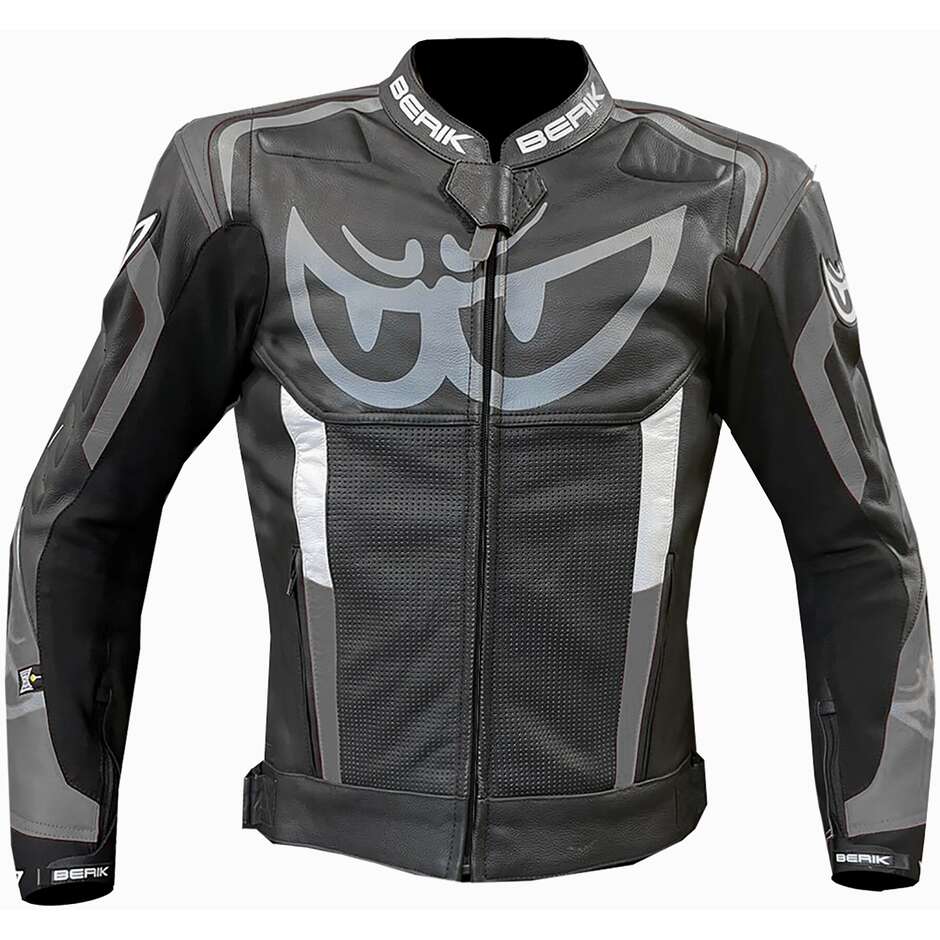 Berik 2.0 LJ 171320 Leather Motorcycle Jacket Black Gray