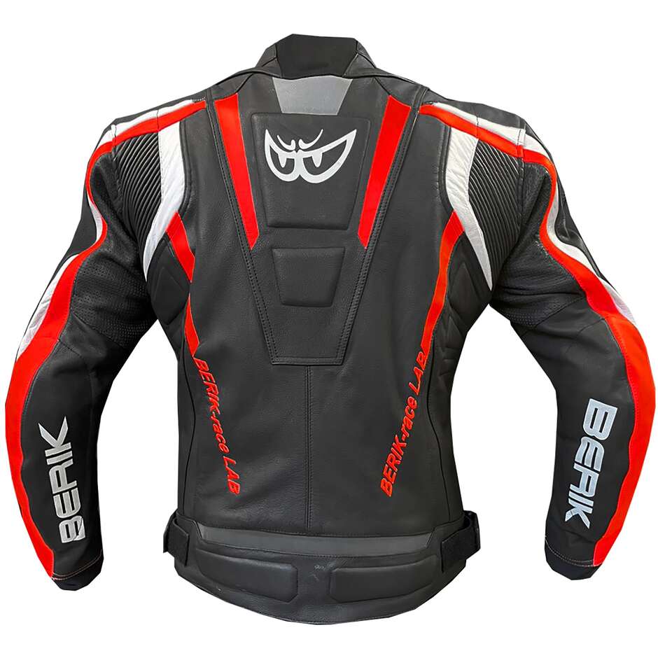 Berik 2.0 LJ 171320 Leather Motorcycle Jacket Black Red