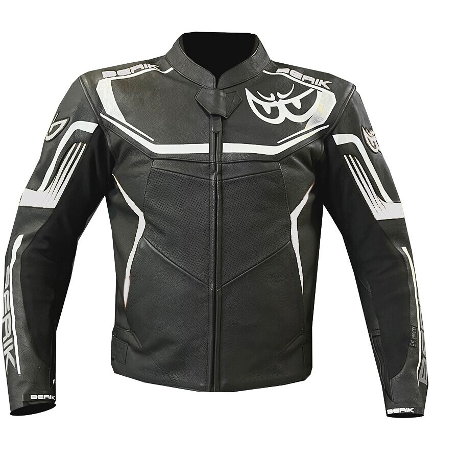 Berik 2.0 LJ-9063 Blouson Moto Cuir Air Syncro Noir White